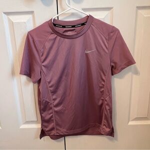 Nike Running Dri-FIT Short Sleeve Athletic Top | Mauve | Size Small